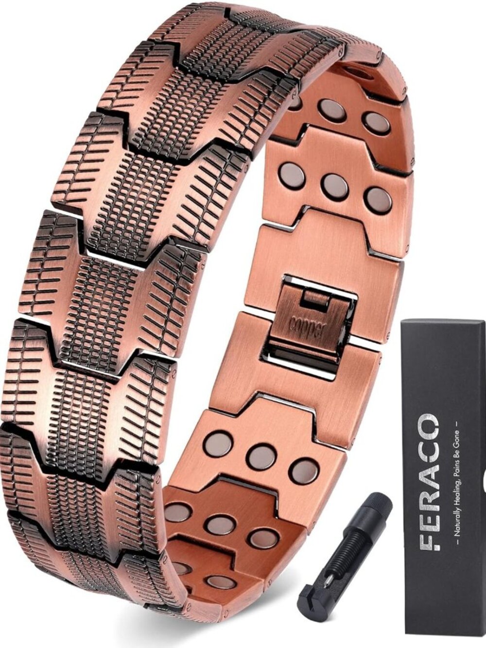 Stylish Copper Magnetic Bracelet for Men | Pure Copper Jewelry Gift